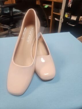 Patent Pink Square-Toe Women’s Flats